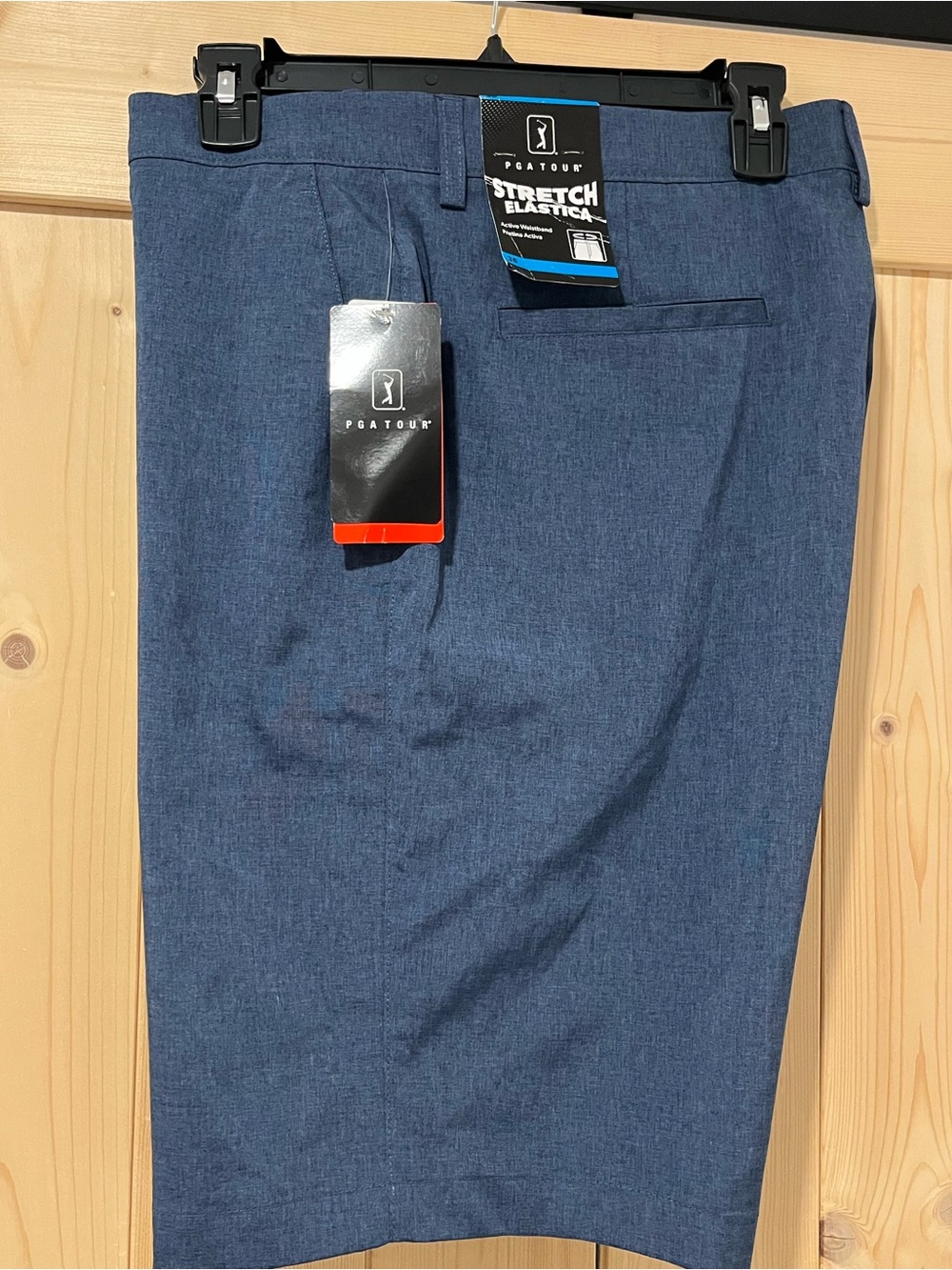 PGA Tour Men's Heathered Navy Blue Flat Front Golf Shorts Size 36 NWT ⛳️